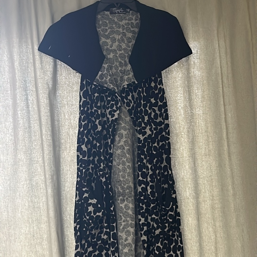 Sympli Long Jersey Sleeveless Wrap Cardigan - Picture 5 of 7